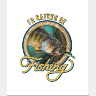 Bass Fishing Lure Fisherman Vintage Look Posters and Art